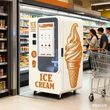 Automatico venditore di gelato intelligente - 24 / 7 automatizzato Soft Serve e distributore di yogurt congelato